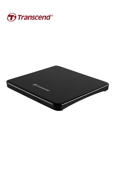 Transcend ناسخ أقراص DVD محمول فائق النحافة 8X TS8XDVDS - أسود