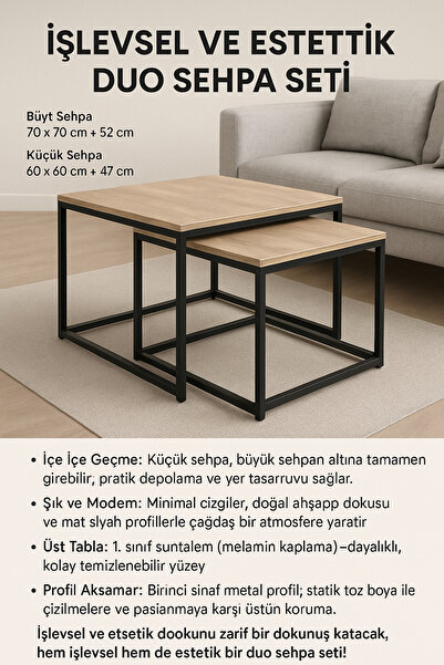 GKN CONCEPT İkili DUO Orta Sehpa