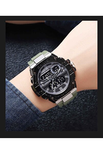 Skmei 2221 Haki Renk Spor Erkek Kol Saati