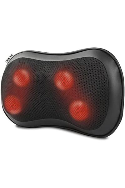RENPHO Back Massager with Heat, Ultra Slim Shiatsu Lower Back Neck Massage Pillow, 3-Speeds with Net