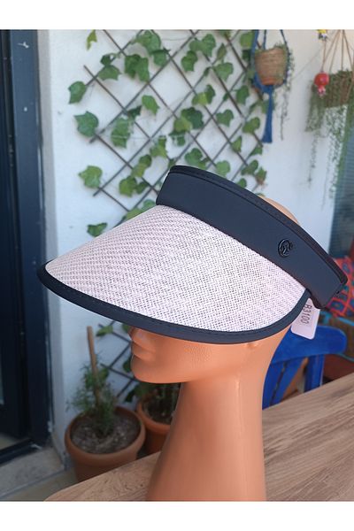 Blotch Straw Visor Visor Women's Beach Hat Powder Color