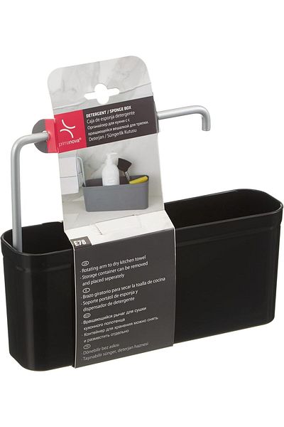Mena Rise Şirinshop M-E78-06 Detergent/Sponge Holder Box, Black 1108107