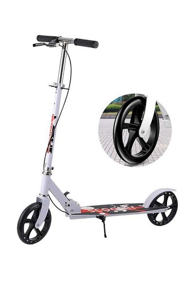 Toybox Foldable Kick Scooter with handbrake & Large Wheels for Kids Age 5+