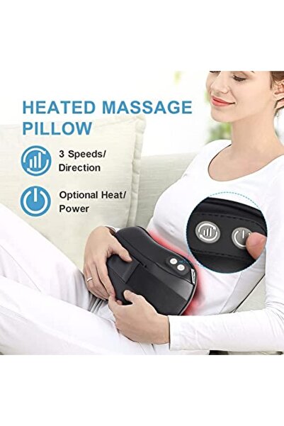 RENPHO Back Massager with Heat, Ultra Slim Shiatsu Lower Back Neck Massage Pillow, 3-Speeds with Net