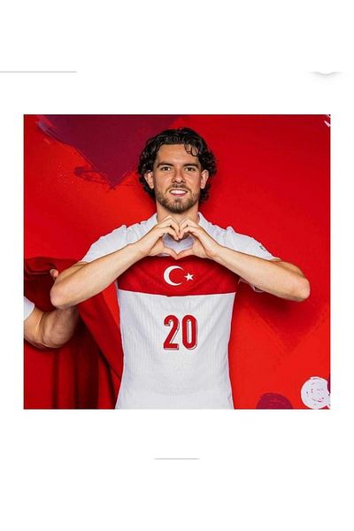 BARBITOS Turkey National Team Euro 2024 F.E.R.D.I K.A.D.I.O.G.L.U Away Jersey (White)-Sm11