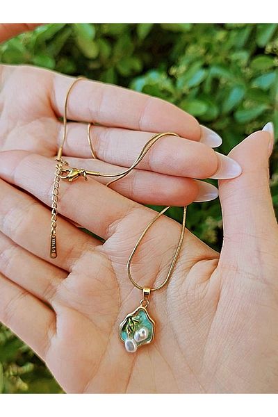 To Be Reborn Steel Enamel Necklace New Season Trend Models