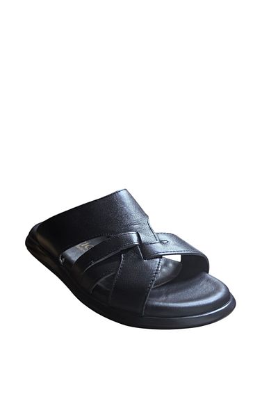 Gezici Konay T124 Orthopedic Genuine Leather Men's Slippers