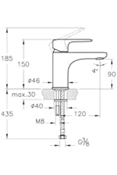 Mena Rise Şirinshop Root Round A4270536 Round Sink Faucet, Matte Black 1108107