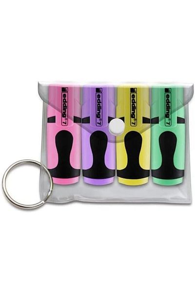 Mena Rise Şirinshop 7 Mini Highlighter Set of 4 Pastels Mixed 1108107