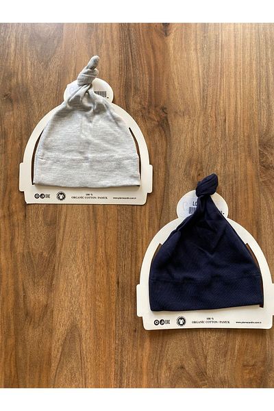 Pierre Cardin 100% Cotton 2-Piece Unisex Baby Hat