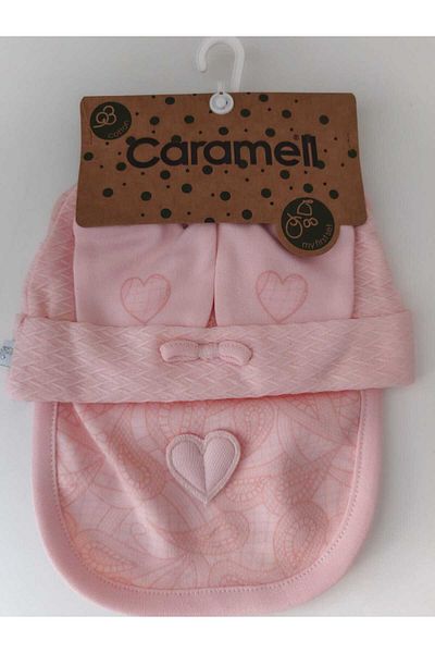 Caramell My Baby Kumsal 4-Piece Set Accessory Gloves Apron Beanie Tıny Lace Mini Lace 2081