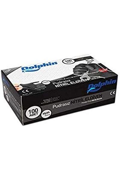 Mena Rise Şirinshop Powder Free Black Nitrile Gloves, m 1108107