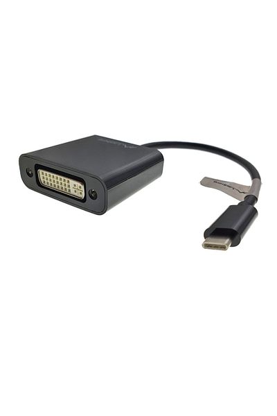 Lanberg Cable convertor cu adaptor, Lanberg 41851, conector USB 3.1 tip C tata la DVI (24+5) mama