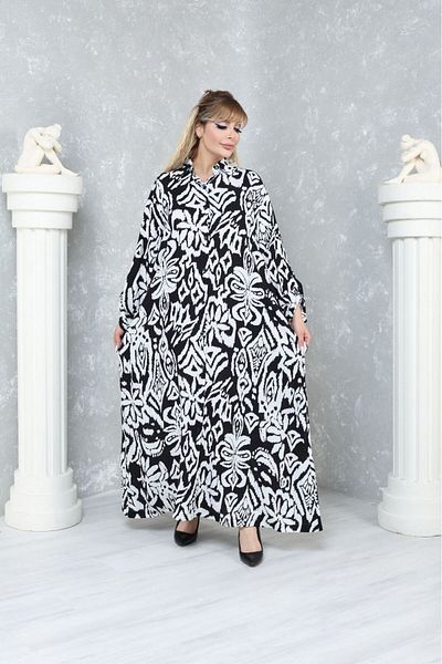 PALSİS WOMEN'S LARGE SIZE VISKOSE SHIRT DRESS