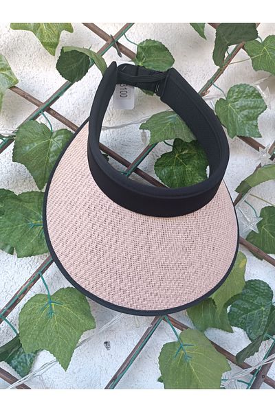 Blotch Straw Visor Visor Women's Beach Hat Powder Color