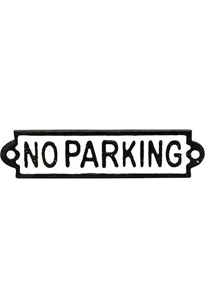 Mena Rise Şirinshop 83517 Parking Warning Cast Iron Sign 1108107