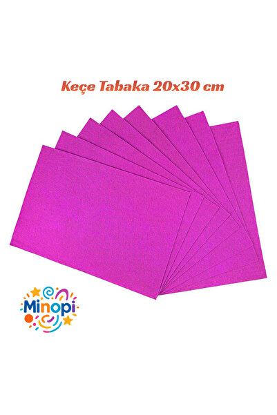 Minopi Pink Felt Sheet 10 Pack 20X30 cm - 1.5 mm Thickness