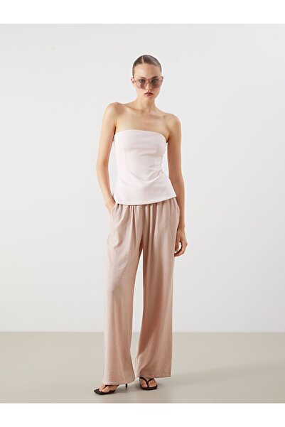 LC Waikiki Lcw Vision Women's Elastic Waist Textured Pants