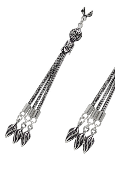 Midyat Nurtaş Gümüş Sallantılı 3'lü İvme Model 925 Ayar Gümüş Tesbih Püsükülü...