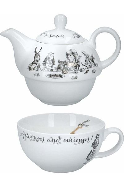 MIKASA X V&A Alice in Wonderland Vaawt41 250ml Porcelain Single Tea Brewing Set