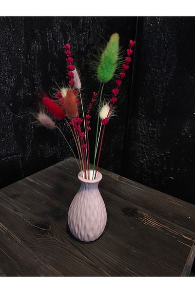 ÇINARASYADAHOME Minimalist Bohemian Style Nordic Decorative Patterned Stylish Vase Object 11 cm