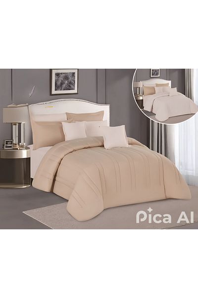 Mark Double-sided hotel bedspread, designed to give you a sleep among the clouds, made of the finest microfiber, size 230*250 cm