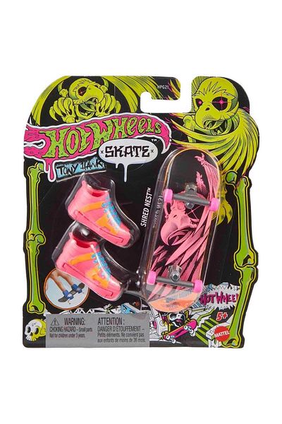 AC BOX Hpg21 Hotwhheels Skate Neon Themed Finger Skateboard and Shoes Packs
