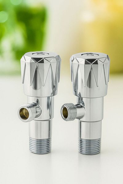 RUDİ ARMATÜR Luxury Chrome Plated 2 Piece Medium Faucet
