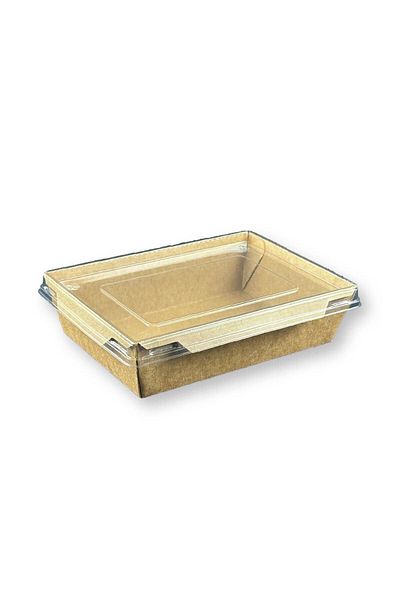 Home Kraft Food Container Lunch Box with Lid 750ml 200 Pieces