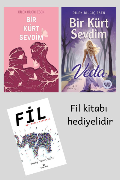 İskenderiye Kitap Bir Kürt Sevdim Set - Dilek Bilgiç Esen + (Fil- Bir Nüfus H...