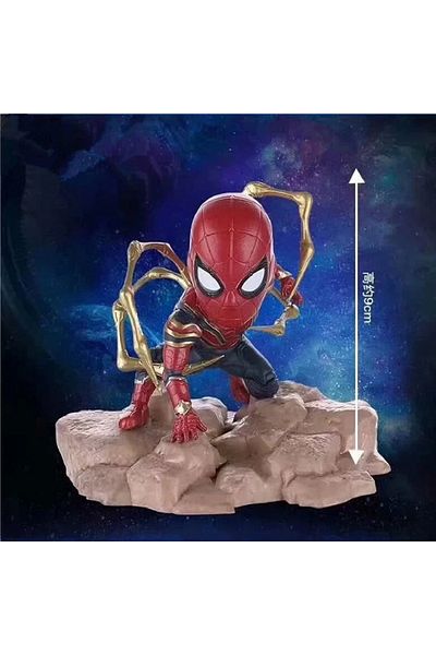 AVENGERS Anime Movie Spider-Man Fight Big Head Cute Figure Statue Toy Gift