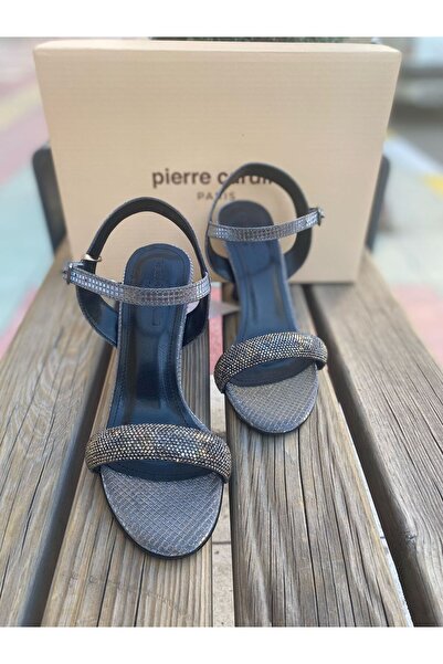 Pierre Cardin ® |   Pc-54532 Stone Detailed Women's Heeled Sandals Shoes