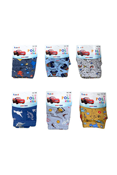 Modaley Giyim Боксери за момче от 6 части с пъстри шарки