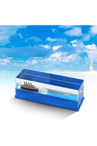 NETWORK ART Cruise Ship Liquid Drift Bottle Titanic Model Unsinkable Cruise Ship Table Decoration
