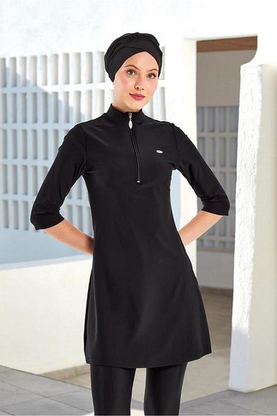 Adasea 251601-P Anda Battal Half Sleeve Hijab Swimsuit