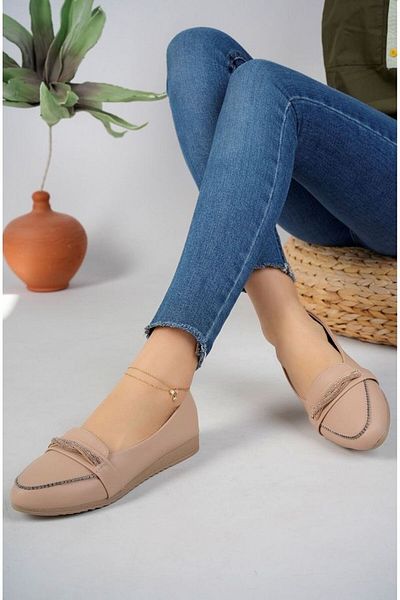 hadigiy Knitted Stone Orthopedic Sole Nude Women's Shoes