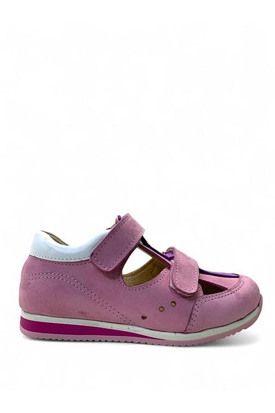 Tuğba Ortopedi 441 Orthopedic 100% Genuine Leather Girls' Preschool Pink Summer Corset Shoes