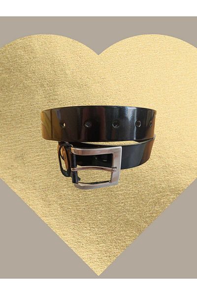 oktay kundura 100% Leather Patent Leather 4cm Men's Sports Cloth Linen Jeans Canvas Pants Belt
