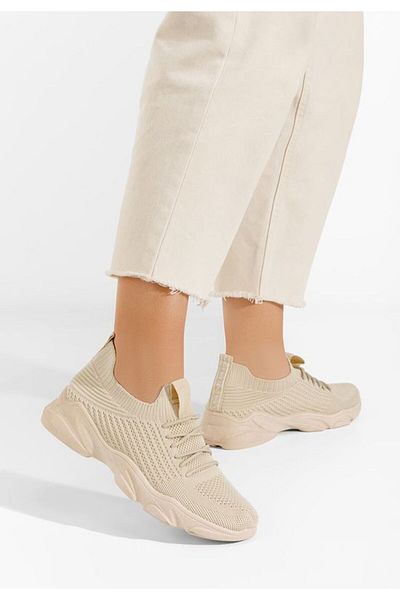 B T Shoes Anastasia women's beige sports shoes