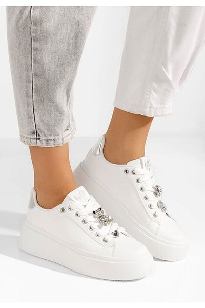 B T Shoes Sneakers cu platformă Amale albi