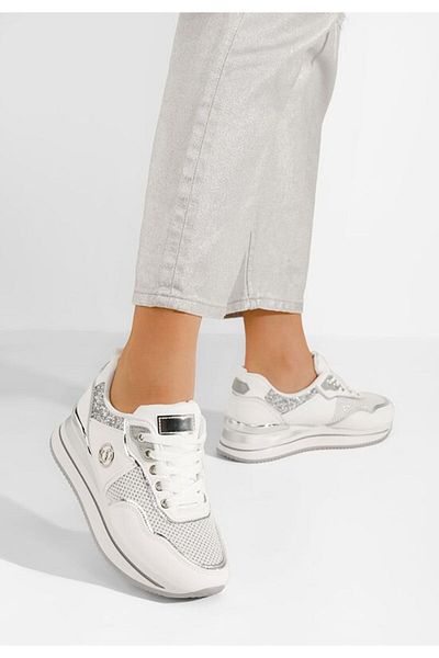 B T Shoes Sneakers cu platformă Aborea albi