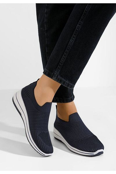 B T Shoes Teniși Adalia Slip-On bleumarin