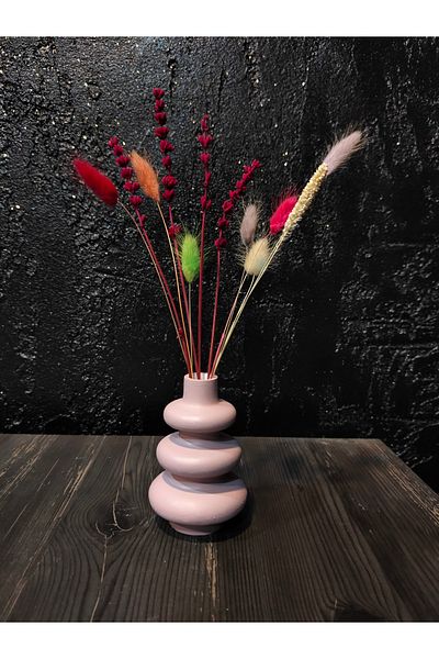 ÇINARASYADAHOME Circular Decorative Vase Object Minimal Twist Vase 10 cm