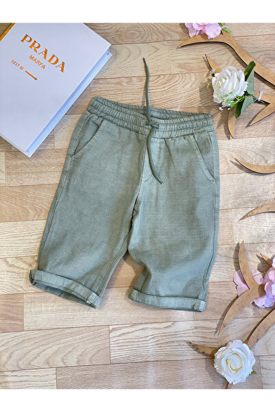 MASA Erkek çocuk şort yeşil renk şort Keten Keten şort şort 6-36 ay