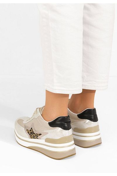 B T Shoes Sneakers cu platformă Valorys argintii