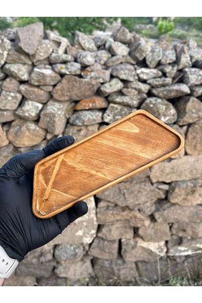 HBSİ Natural Hornbeam Tree Presentation Oil Pot Stand / Presentation Plate / Breakfast / Snack Bowl