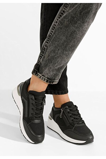 B T Shoes Sneakers cu platforma Henia negri