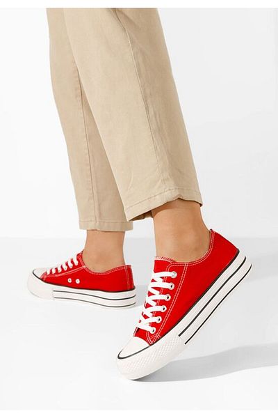 B T Shoes Allanna women's red sneakers