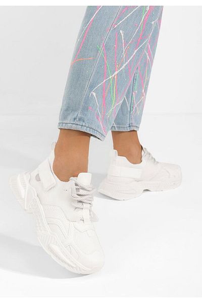 B T Shoes Roxann women's white sneakers