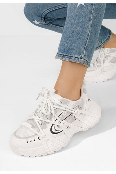 B T Shoes Teniși damă Lindy albi
